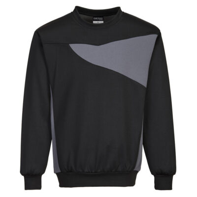 PW2 rundhalset sweatshirts - Sort/Zoomgrå