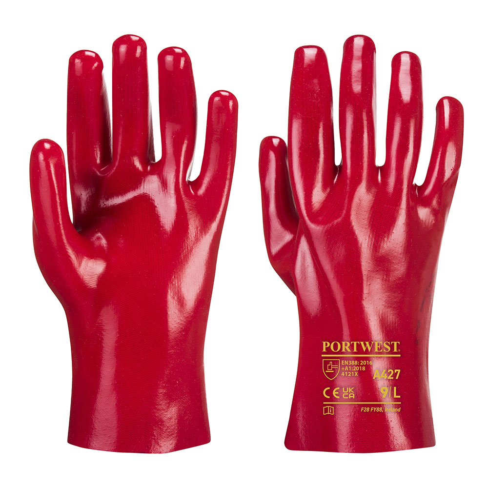 PVC-handske - Rød
