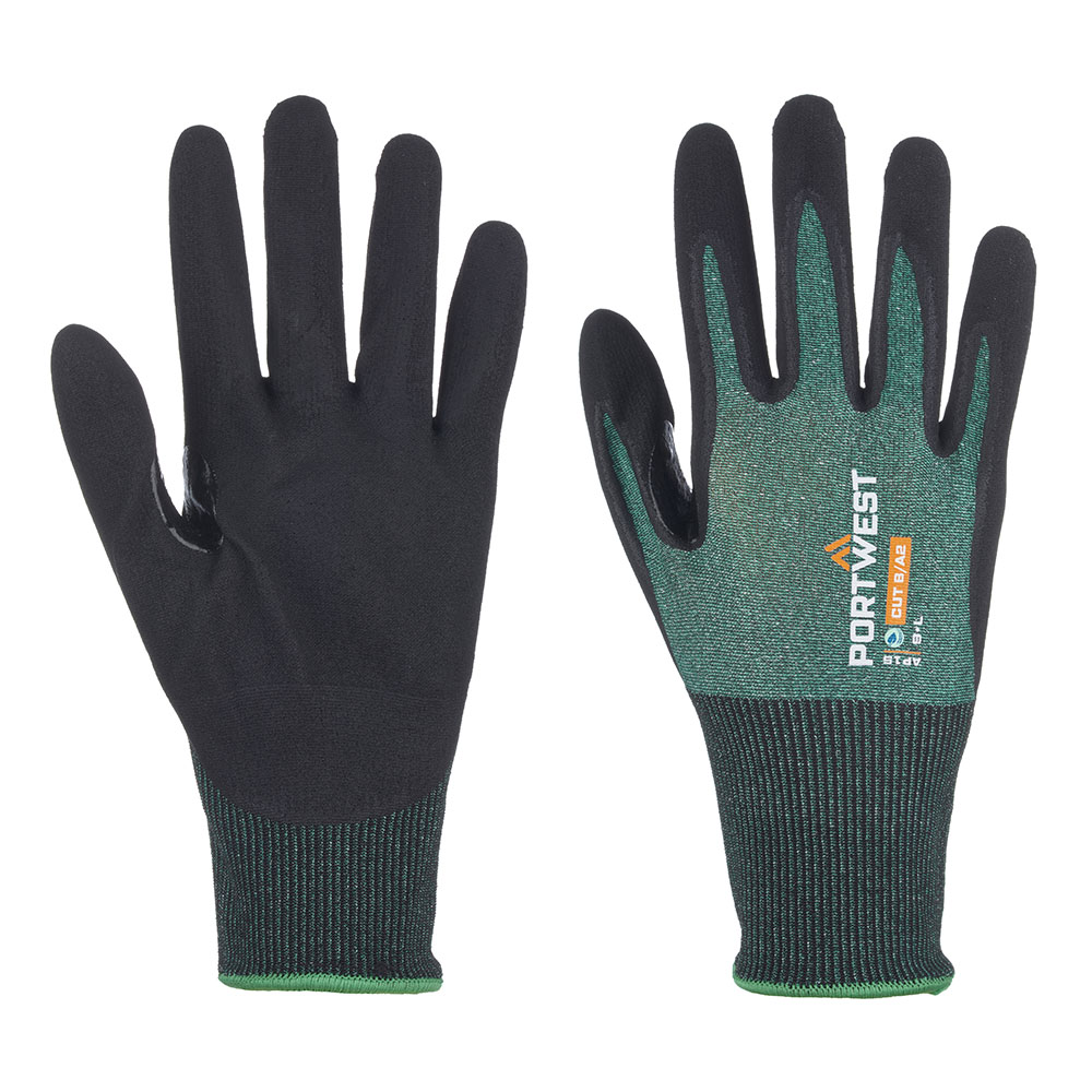 SG LR18 mikroskum - 12 pars pakning - Grøn/Sort