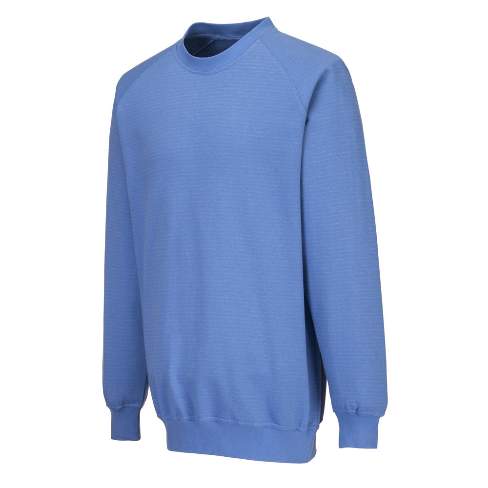 Antistatisk ESD sweatshirt - Hamilton Blå - Billede 2