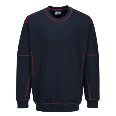 2 farvet sweatshirt - Marine/Rød