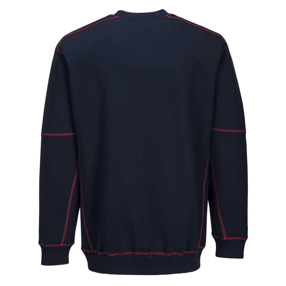 2 farvet sweatshirt - Marine/Rød - Billede 4