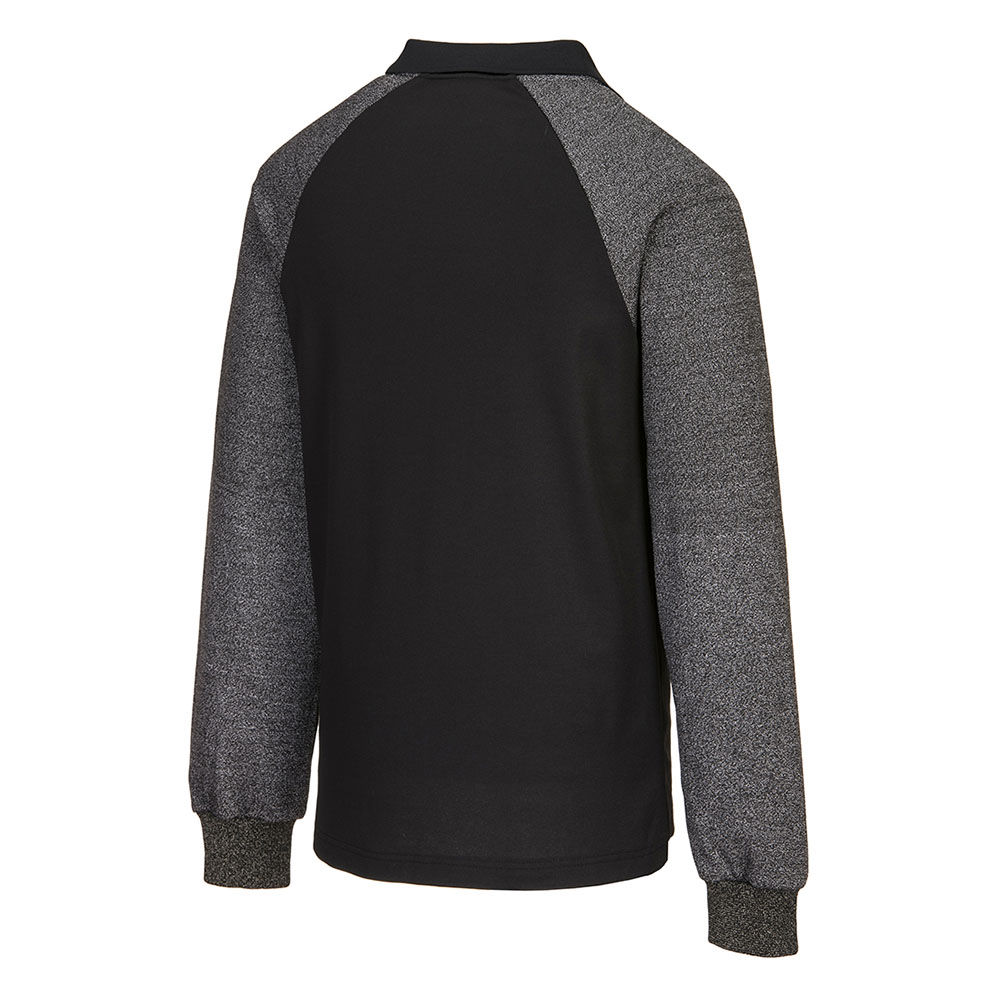Poloshirt med skære bestandige ærmer - Sort - Billede 2