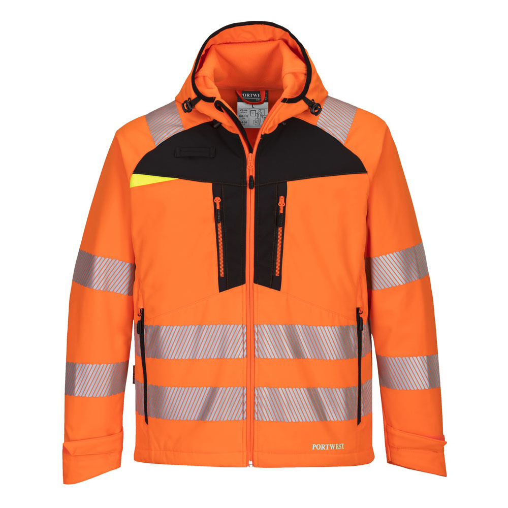 DX4 hi-vis softshell - Orange/Sort
