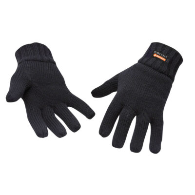 Strikket handske m/Insulatex® - Sort