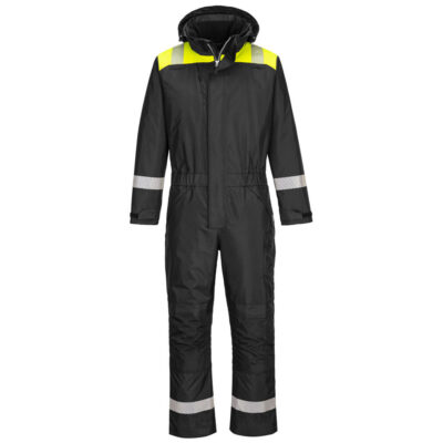 Hi-vis helkedeldragt- Sort/Gul