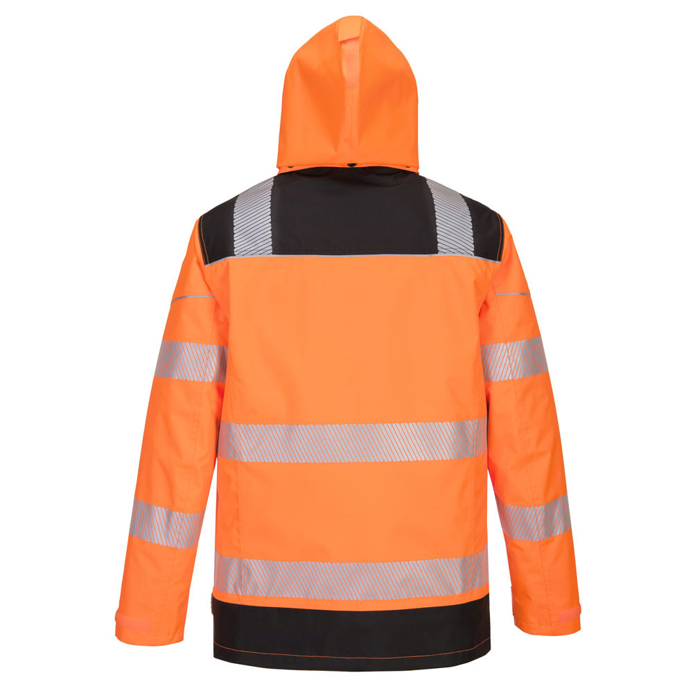 PW3 hi-vis 5-i-1 jakke - Orange/Sort - Billede 7