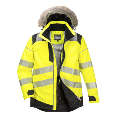 PW3 hi-vis vinter parka - Gul/Sort