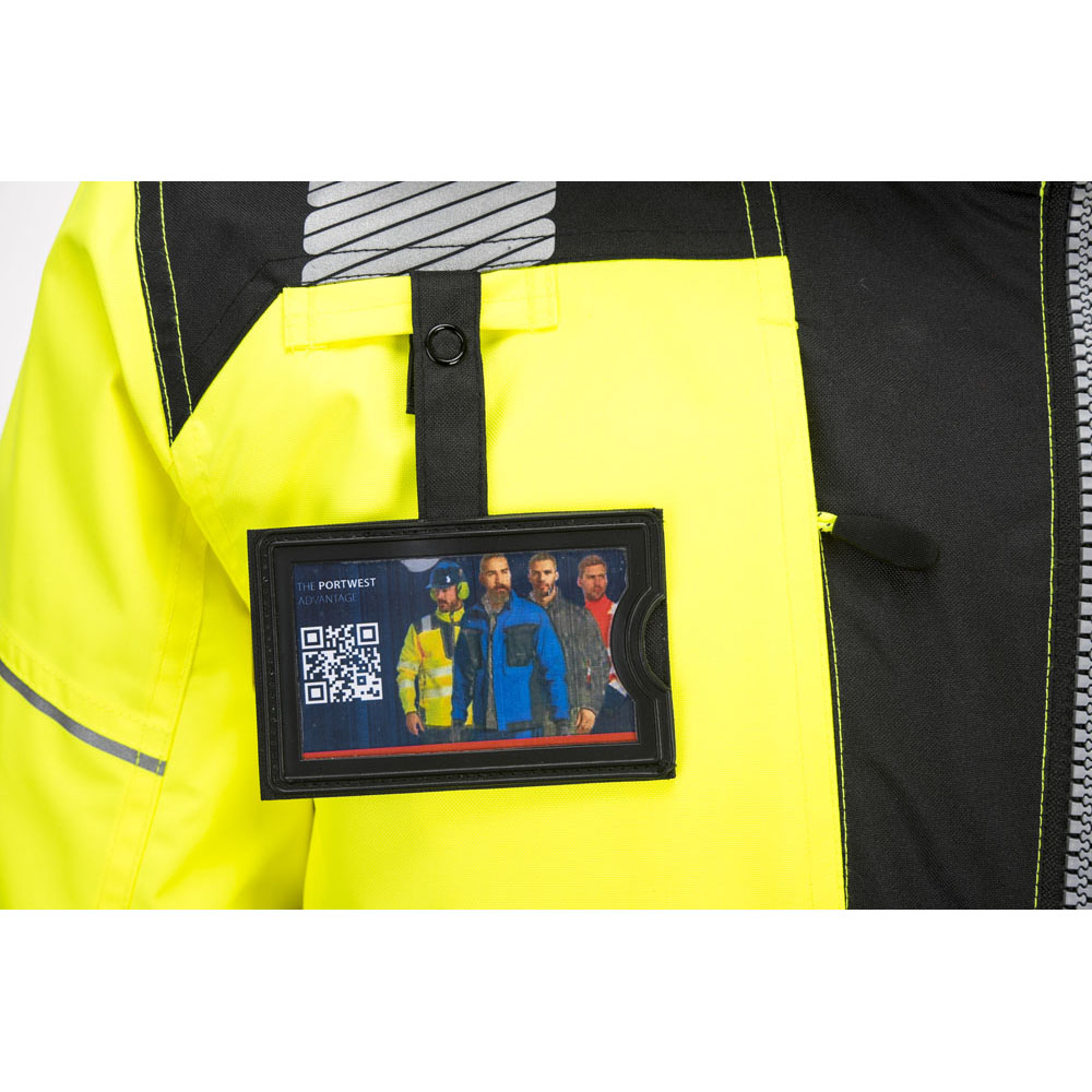 PW3 hi-vis vinter parka - Gul/Sort - Billede 3