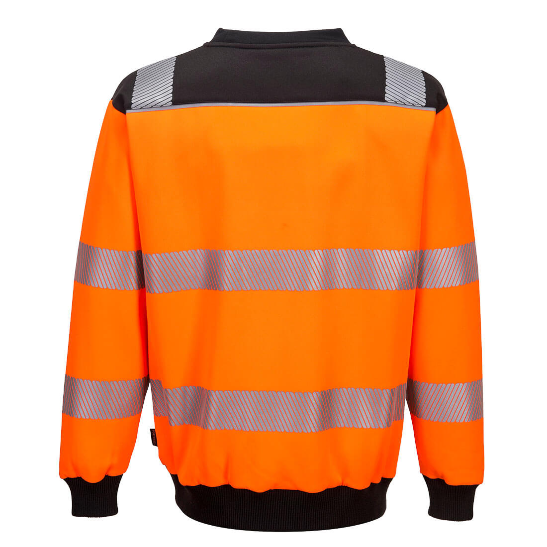 PW3 hi-vis sweatshirt - Orange/Sort - Billede 2