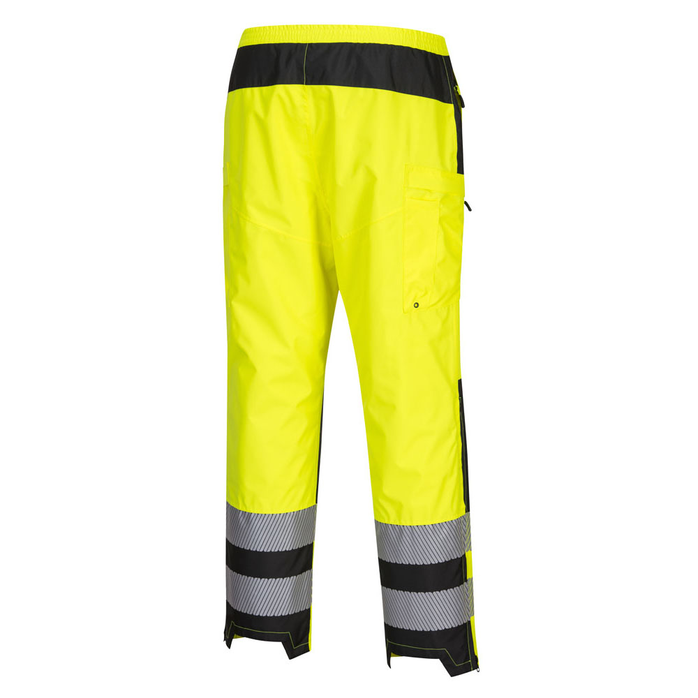 PW3 hi-vis dame regnbukser - Gul/Sort - Billede 3