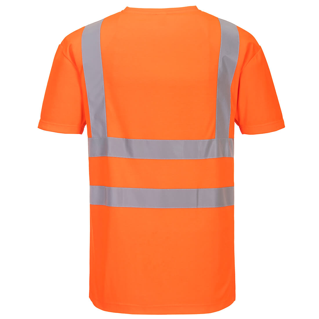 V-Neck T-shit med mesh indsæt - orange - Billede 2