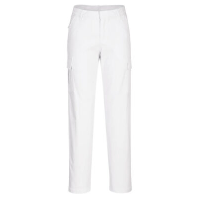 Dame stretch cargo arbejdsbukser - Hvid
