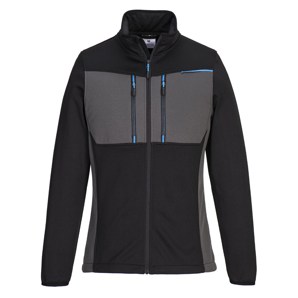 WX teknisk fleece med lynlås - Sort
