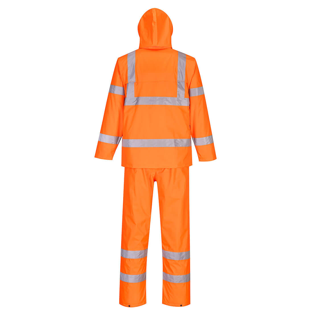 Hi-vis Packaway regndragt - orange - Billede 2