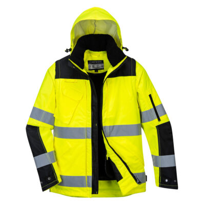 Pro hi-vis 3i1 jakke - Gul/Sort