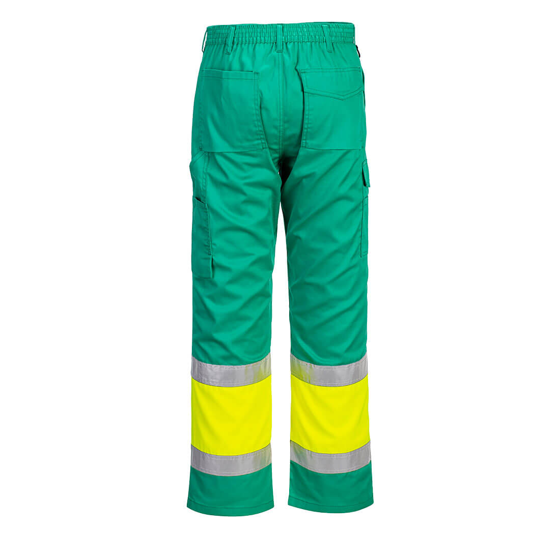 Hi-Vis letvægts tofarvet Combat buks - Gul/Blågrøn - Billede 2