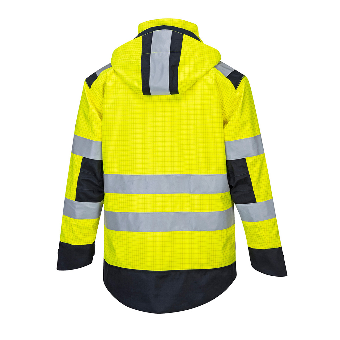 Modaflame multi-norm Arc regnjakke - Gul/Marine - Billede 2