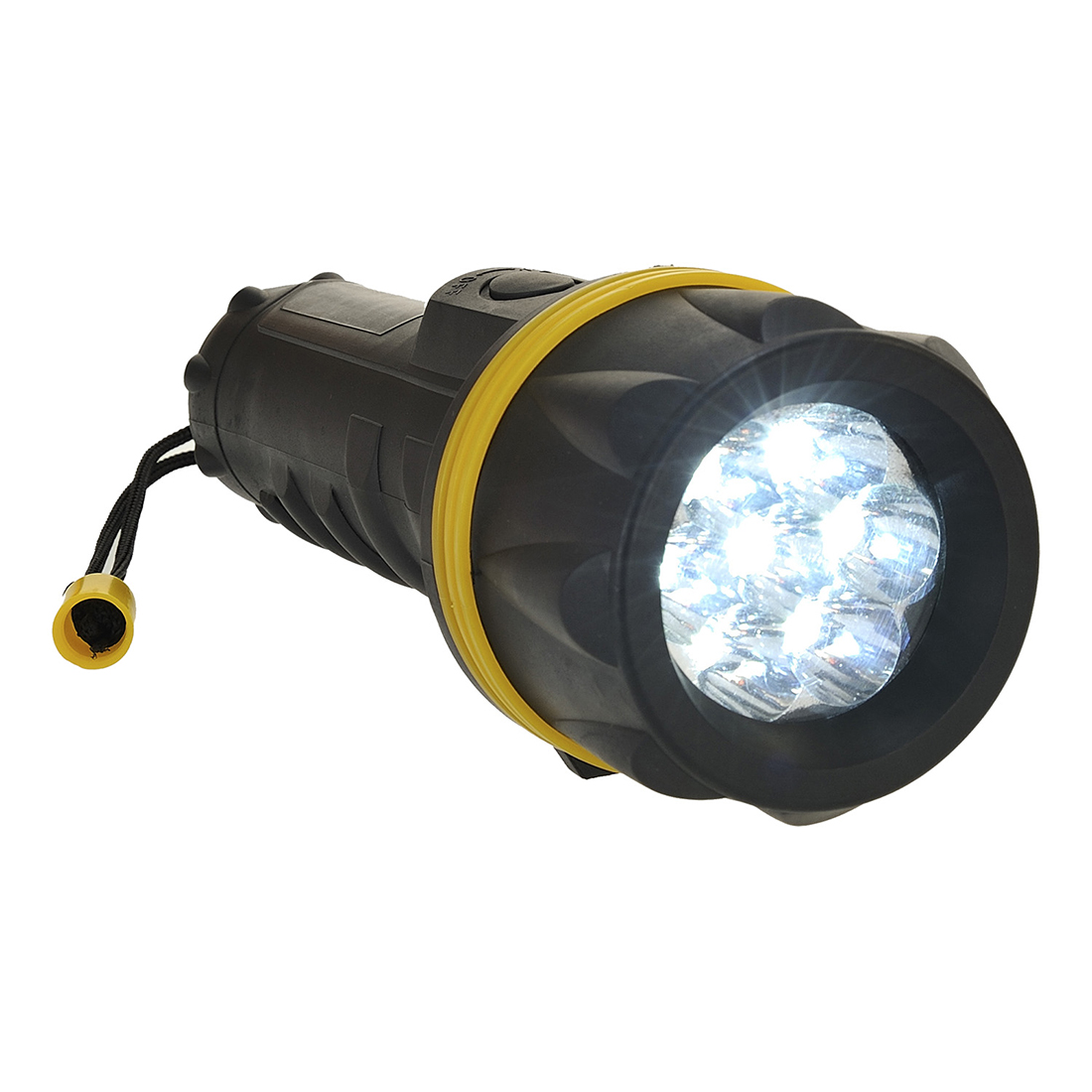 7x LED Gummilygte - Gul/Sort