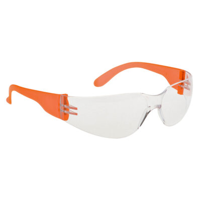 Wrap Around sikkerhedsbrille - Klar/Orange