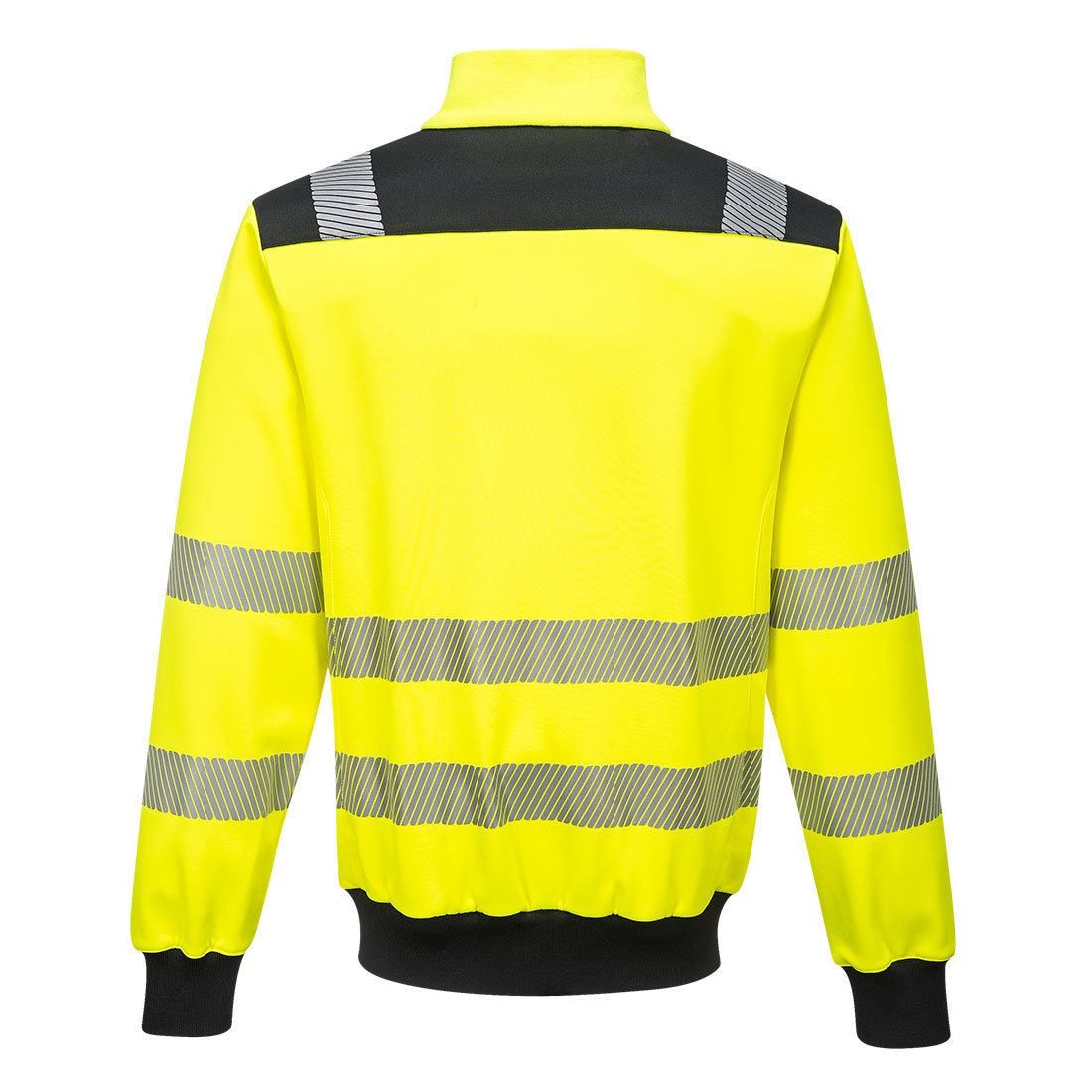 PW3 hi-vis sweatshirt cardigan - Gul/Sort - Billede 3
