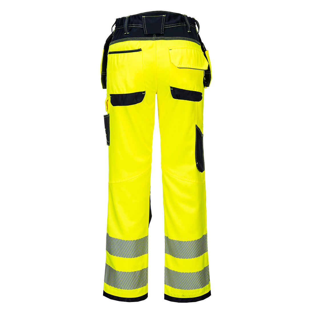 PW3 Hi-Vis bukser m/hængelommer - Gul/Sort - Billede 2