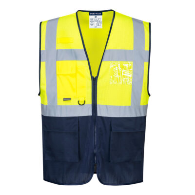 2 farvet MeshAir hi-vis vest - Gul/Marine