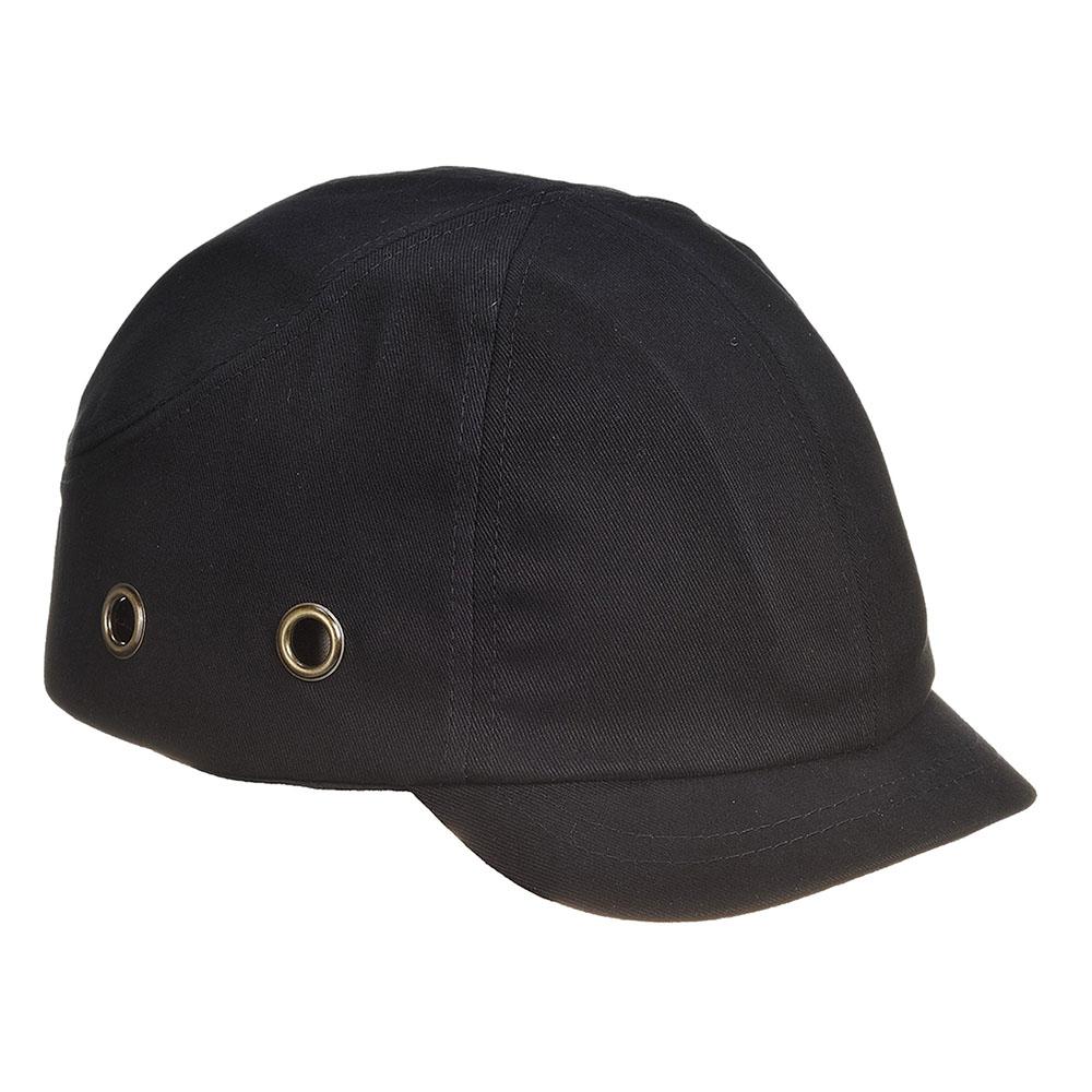 Bump cap m. kort skygge - Sort