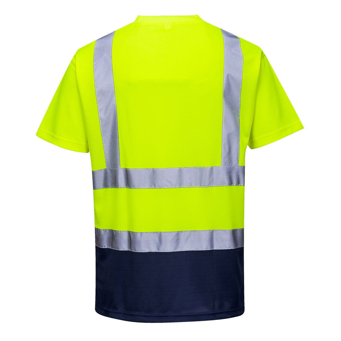 2-farvet T-shirt - Gul/Marine - Billede 2