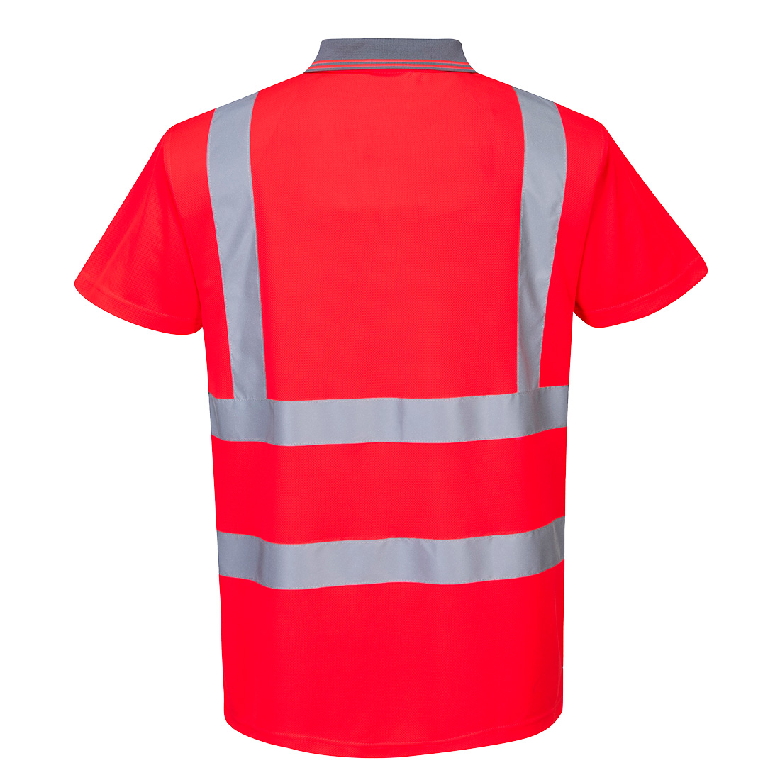 Hi-Vis Polo-shirt med korte ærmer - Rød - Billede 2