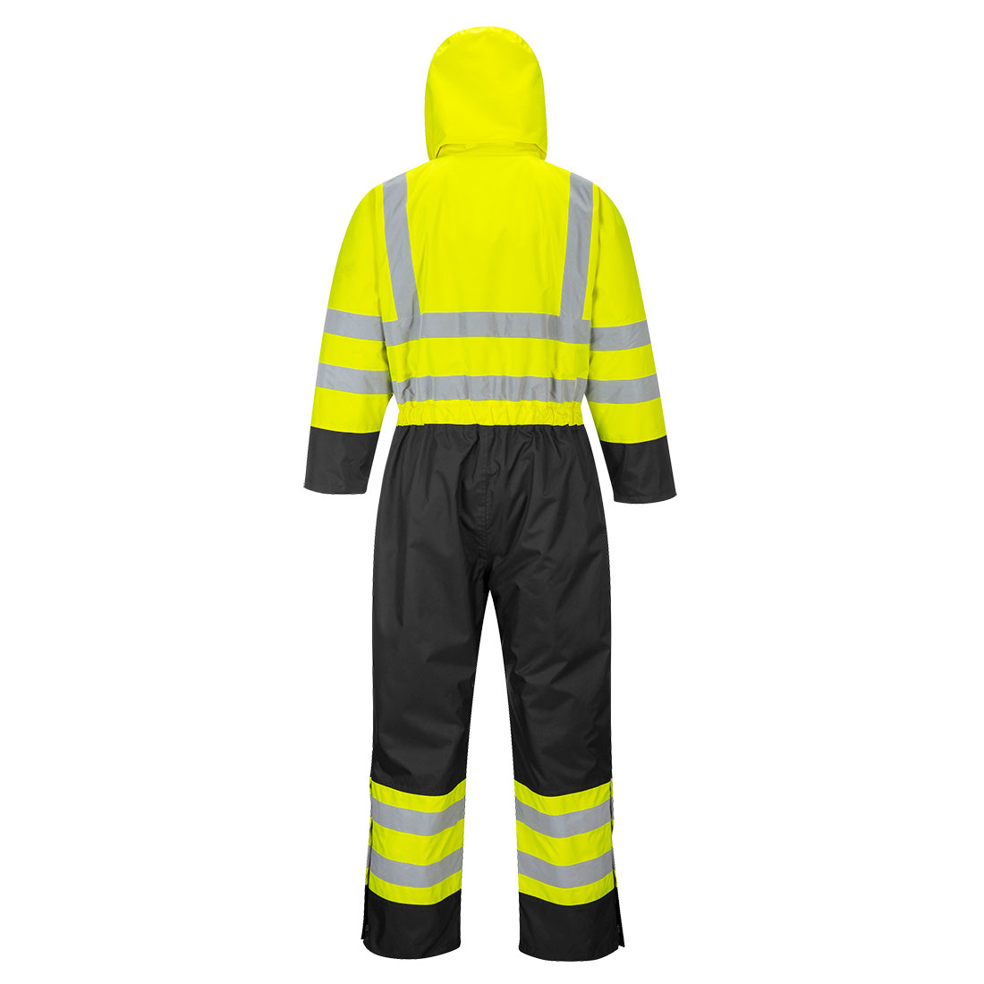 Hi-vis 2-farvet foret kedeldragt - Gul/Sort - Billede 2