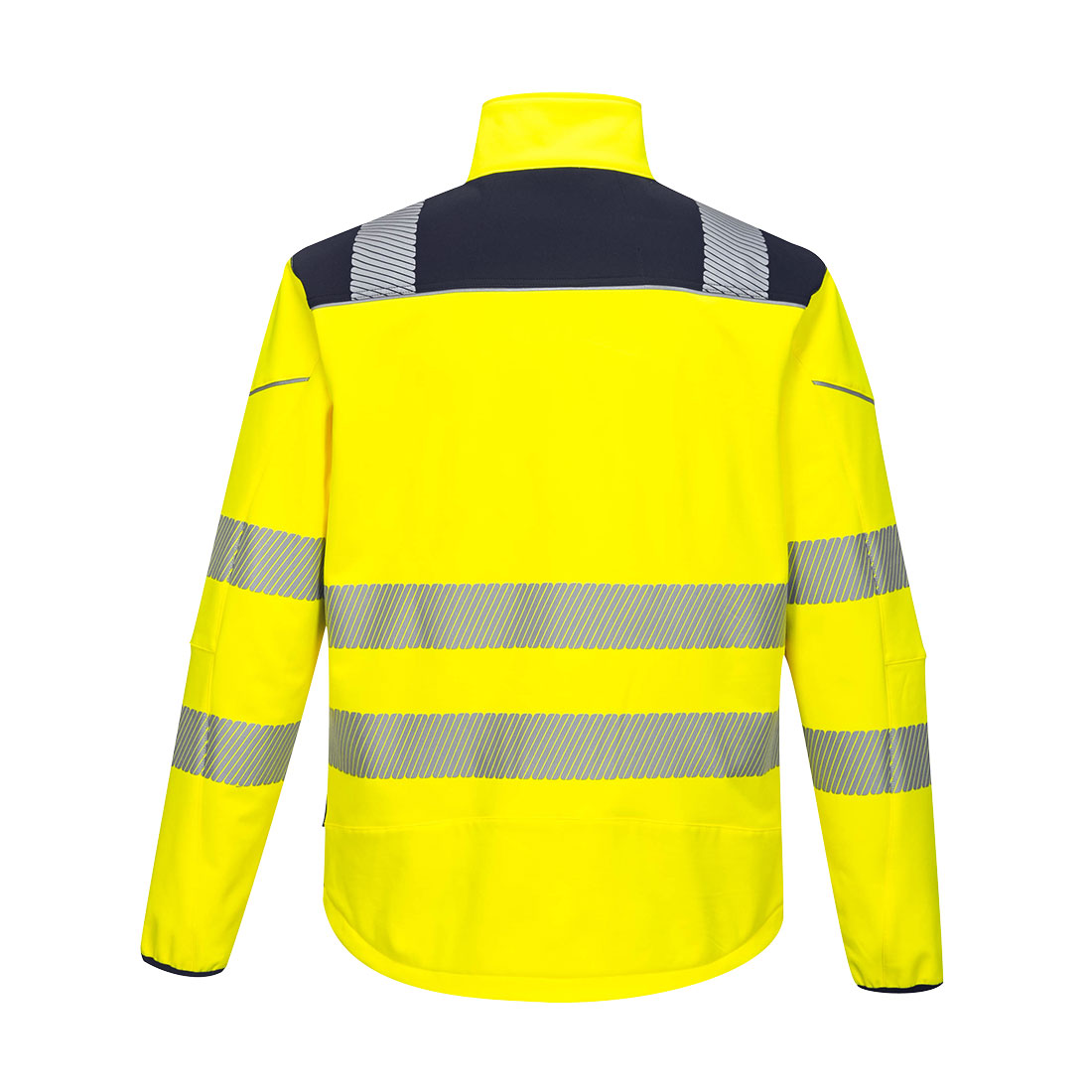 PW3 hi-vis Softshell jakke - Gul/Marine - Billede 2