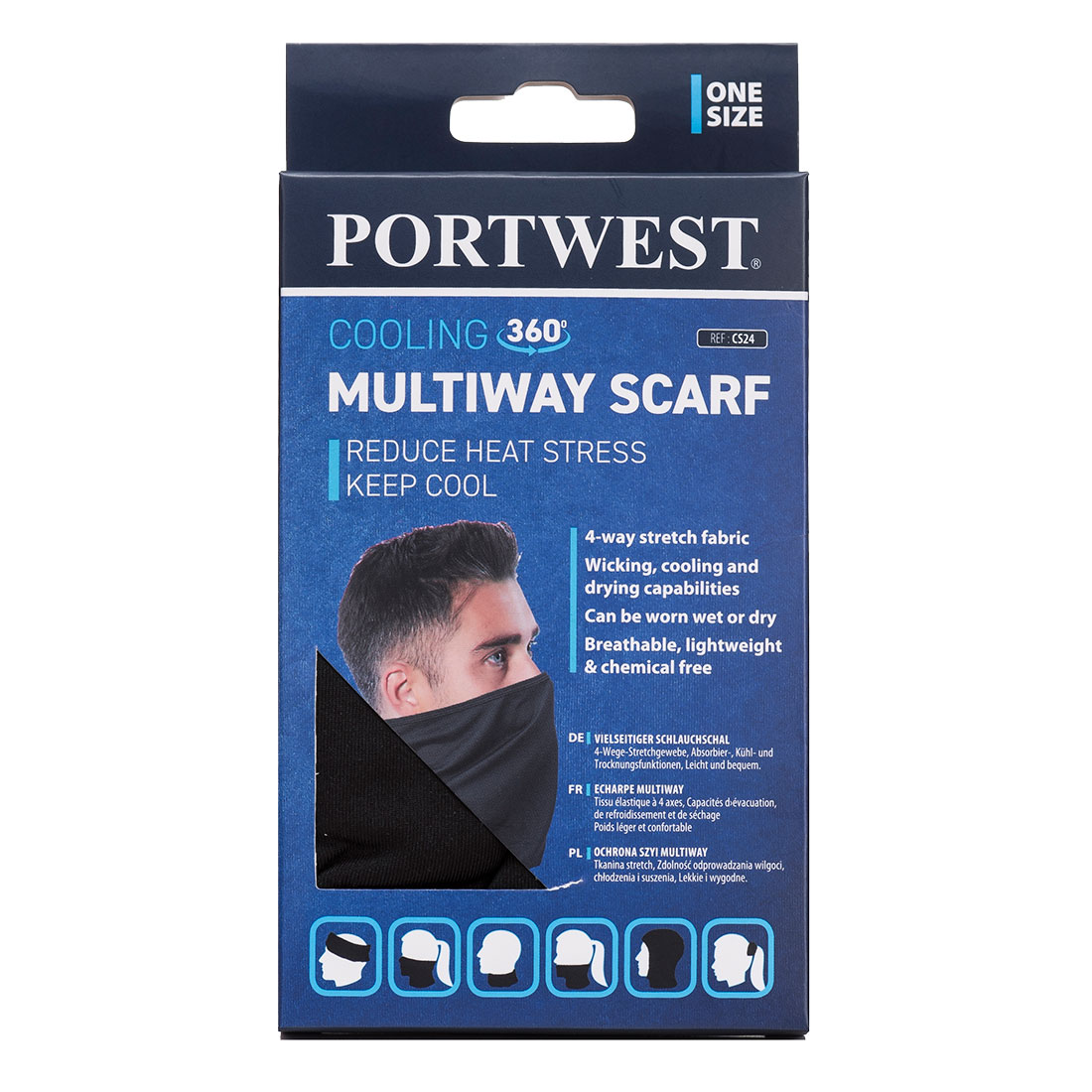 Multiway tørklæde - Sort - Billede 2