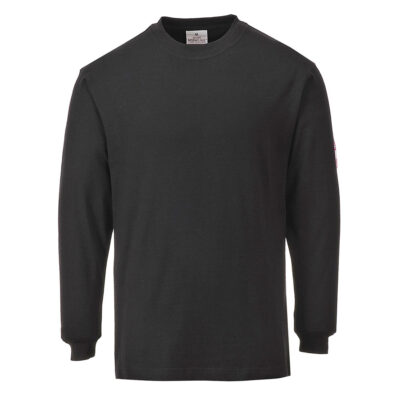 FR Antistatisk langærmet t-shirt - Sort