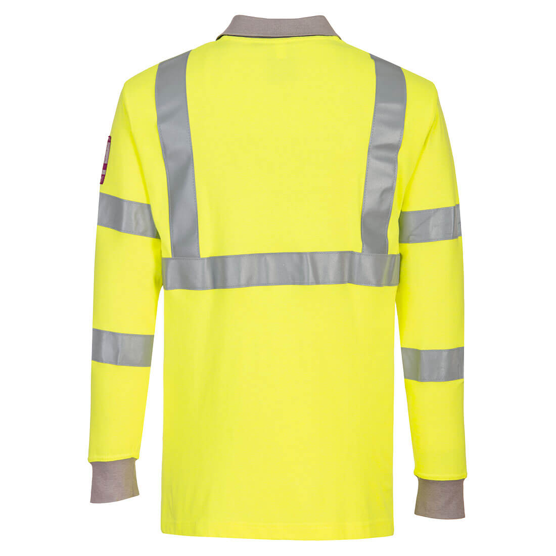 FR Antistatisk hi-vis langærmet poloshirt - Gul - Billede 2