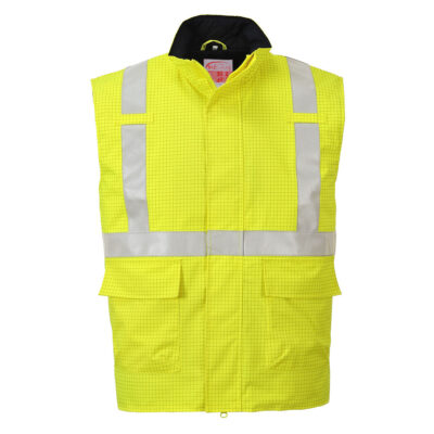 Bizflame hi-vis antistatisk FR bodywarmer - Gul