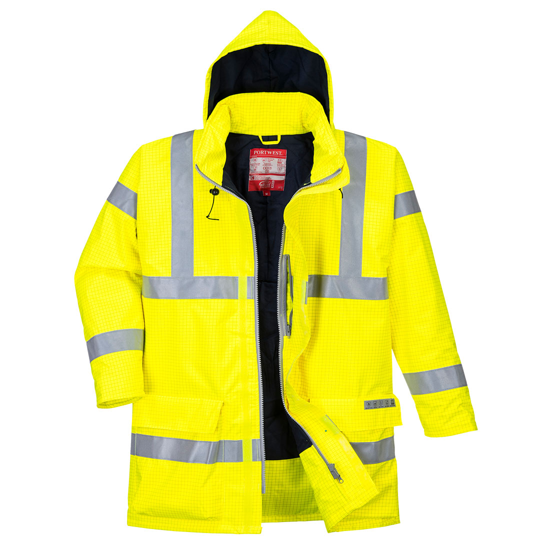 Bizflame hi-vis antistatisk FR regnjakke - Gul