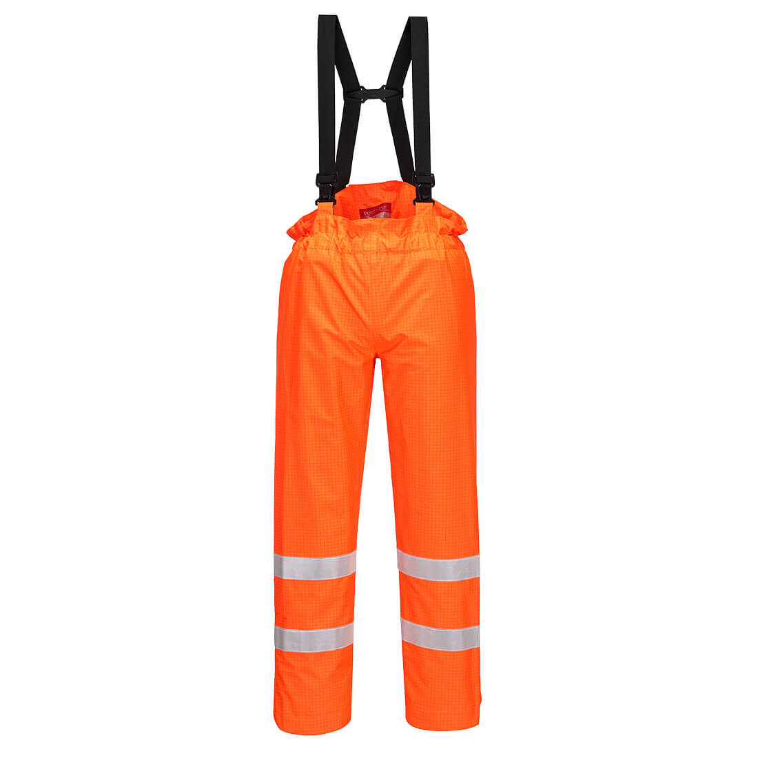 Bizflame hi-vis FR antistatiske regnbukser u/for - Orange
