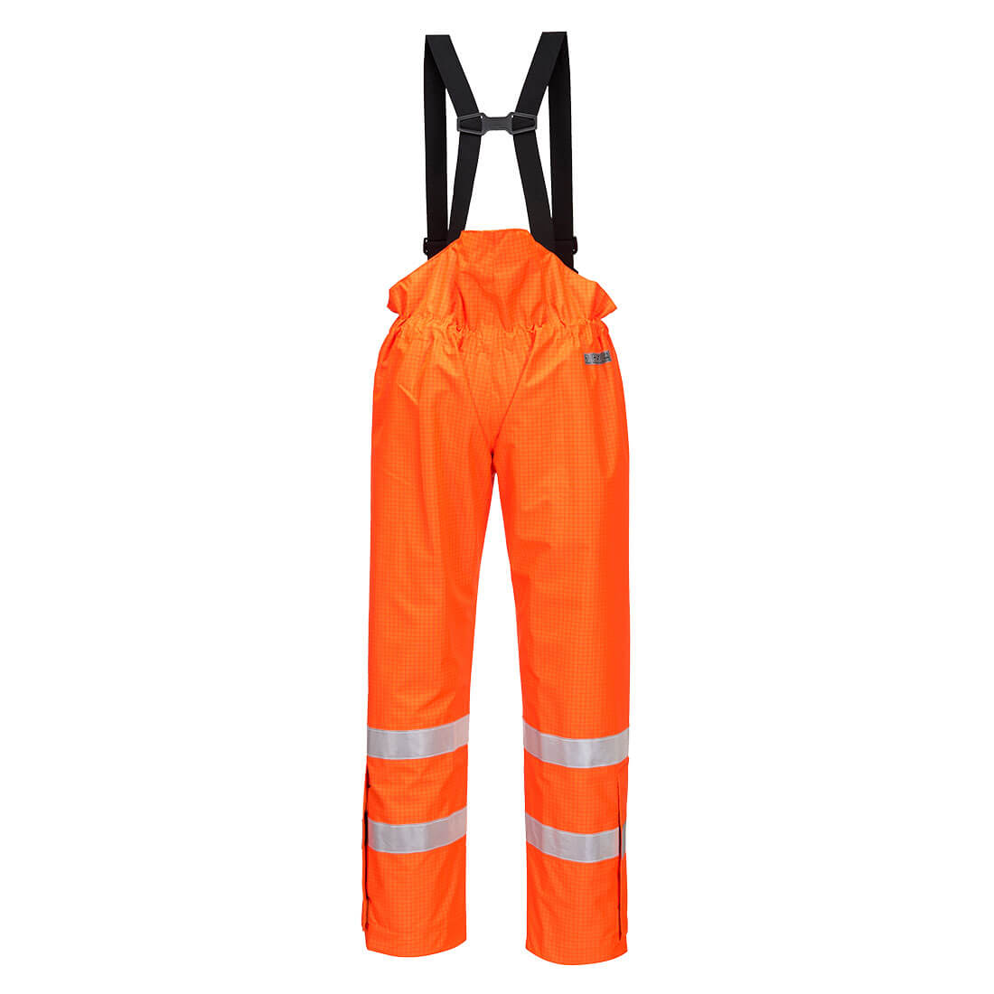 Bizflame hi-vis FR antistatiske regnbukser u/for - Orange - Billede 2