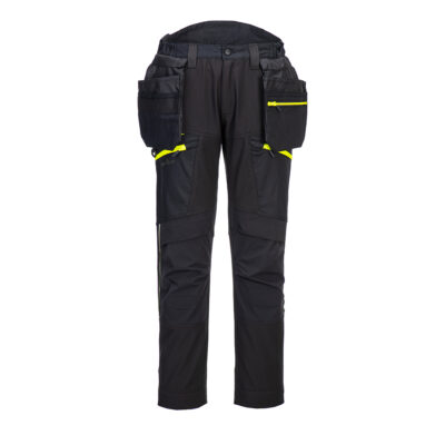 DX4 softshell bukser med aftagelige hængelommer - Sort
