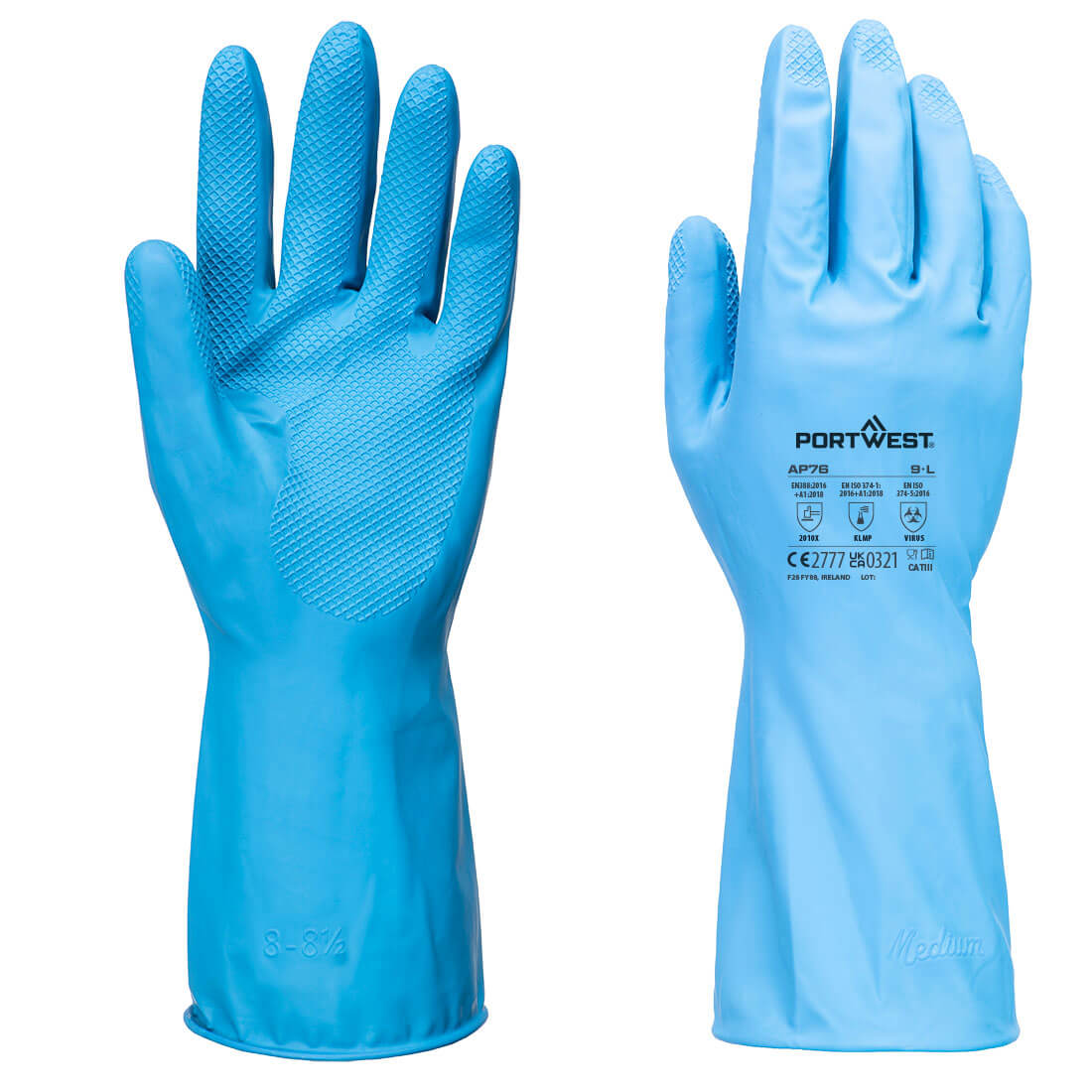 FD Kemi B Latex let Gauntlet (Pk12) - Blå