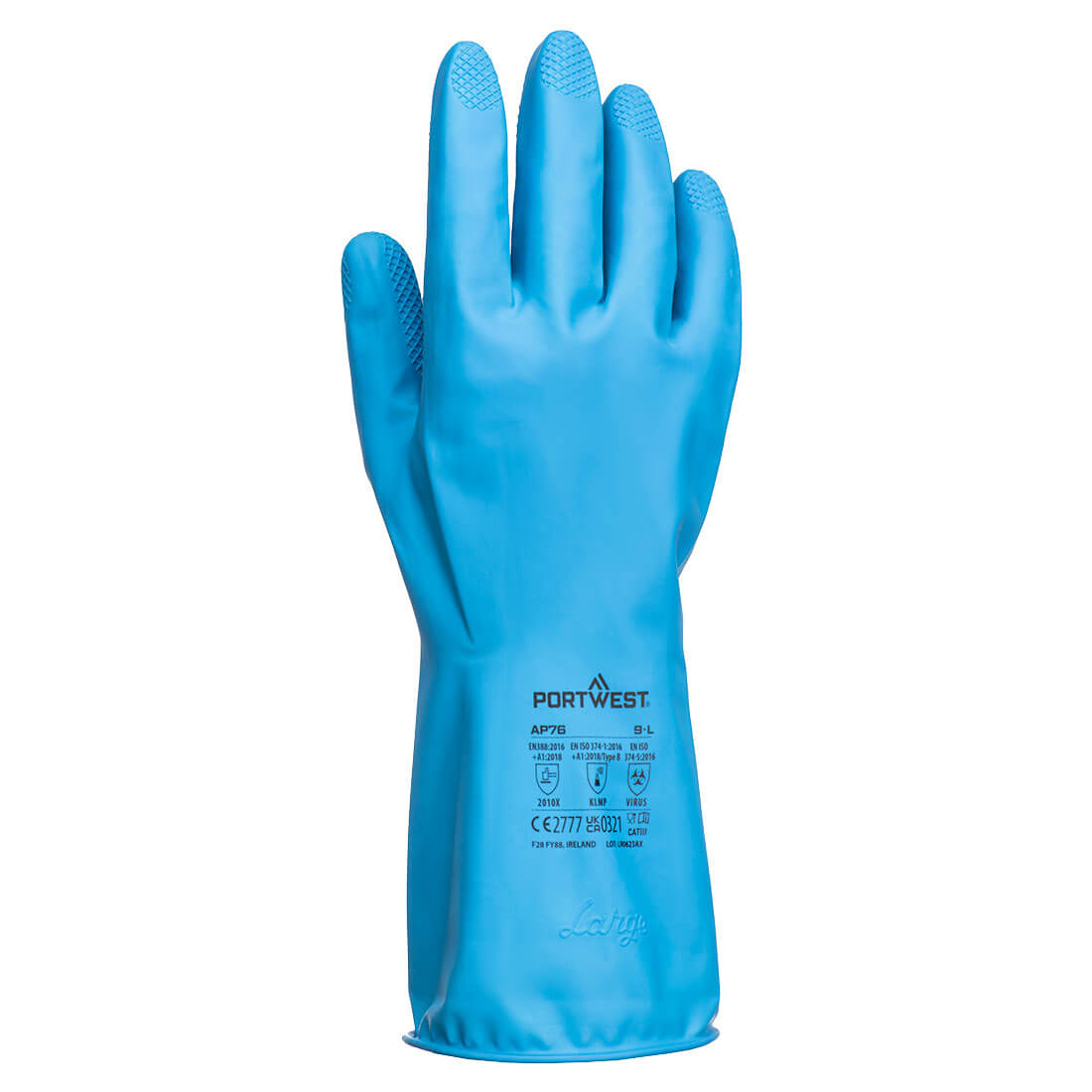 FD Kemi B Latex let Gauntlet (Pk12) - Blå - Billede 2