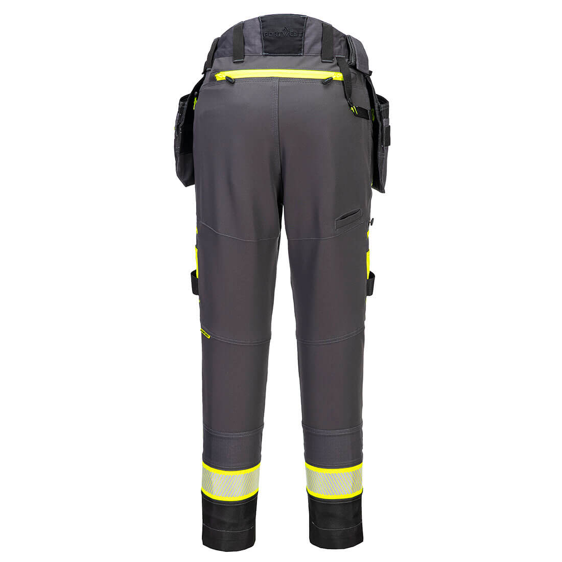 DX4 hi-vis bukser med aftagelige hængelommer - Molegrå - Billede 2