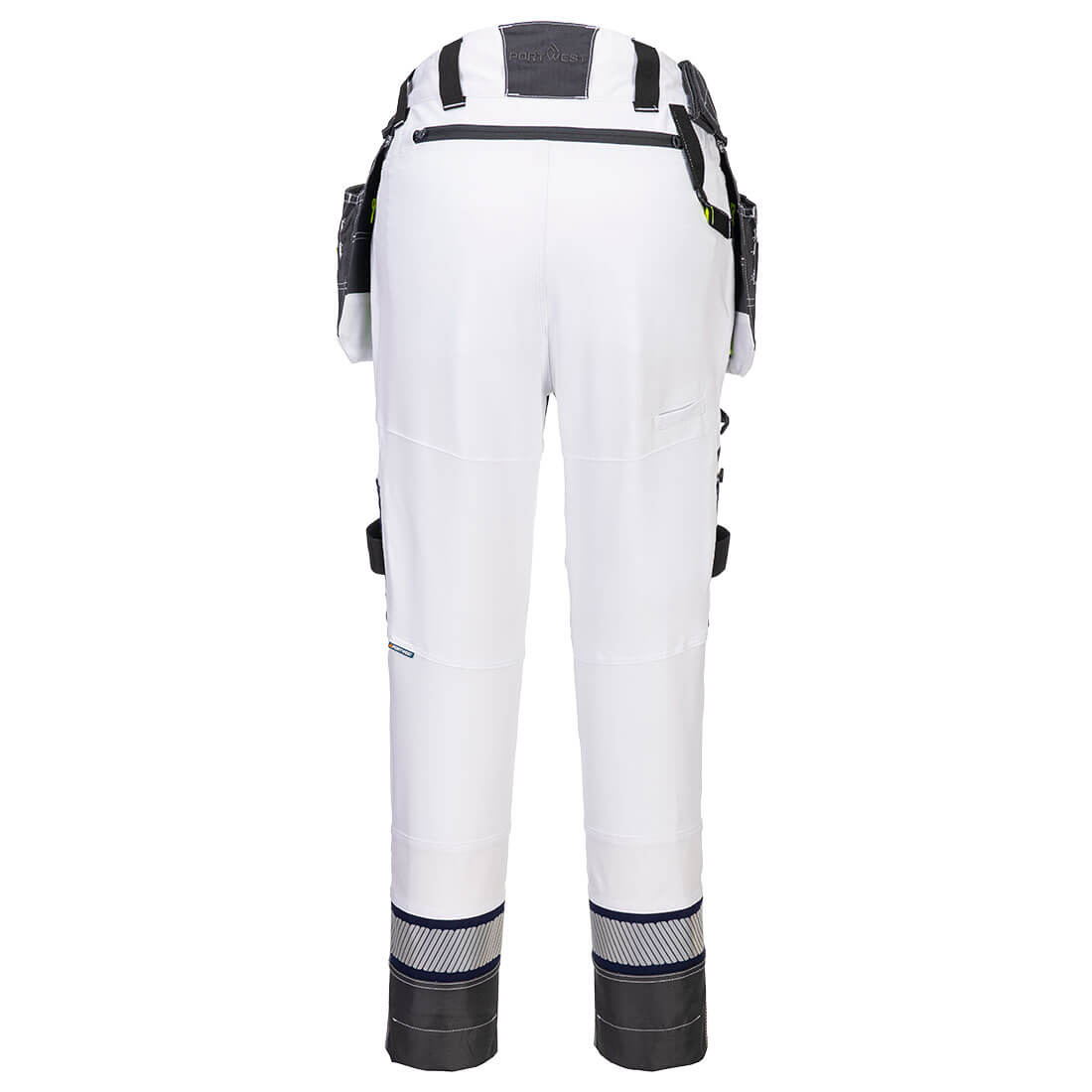 DX4 hi-vis bukser med aftagelige hængelommer - Hvid - Billede 2