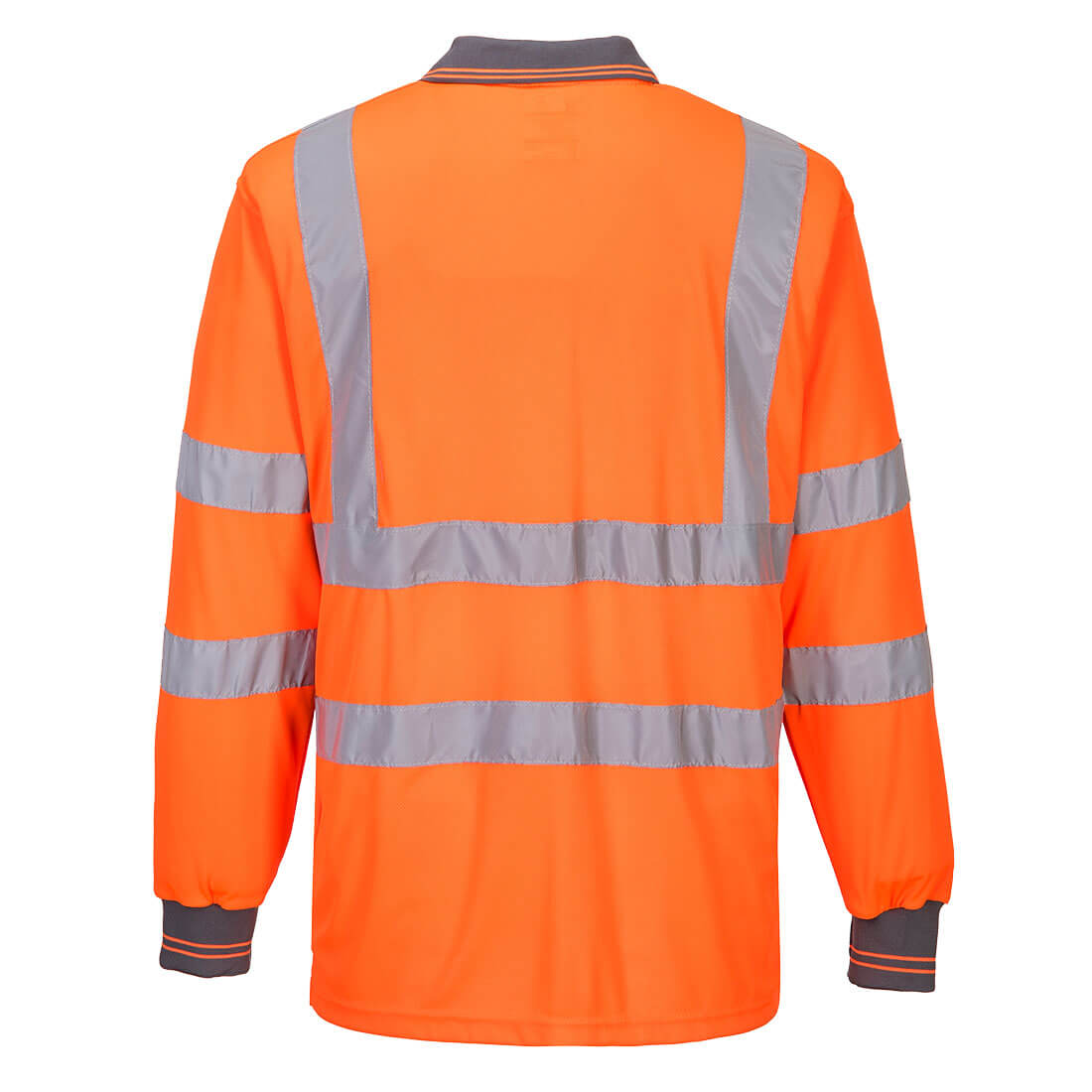 Hi-Vis Polo-shirt med lange ærmer - Orange - Billede 2