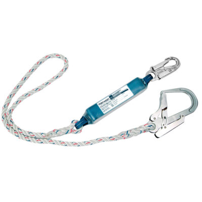 Enkelt lanyard med falddæmper - Hvid