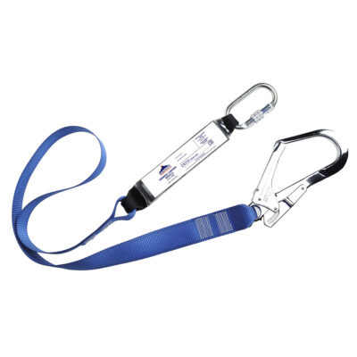 Singel lanyard med falddæmper - Kongeblå