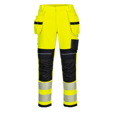 PW3 FR hi-vis hængelomme bukser - Gul/Sort