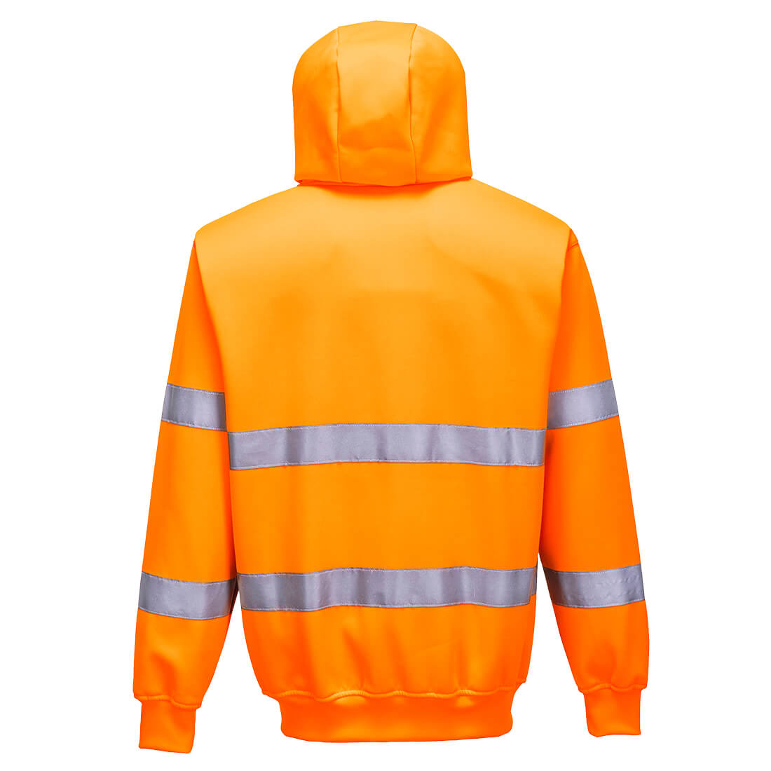 Hi-vis hætte sweatshirt med lynlås - Orange - Billede 2