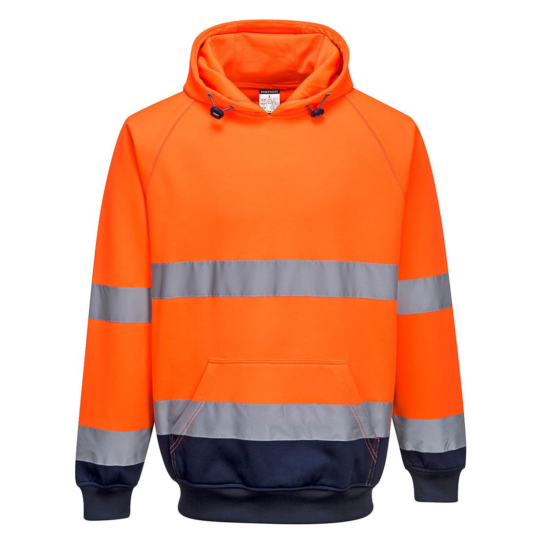 2 farvet hætte sweatshirts - Orange/Marine
